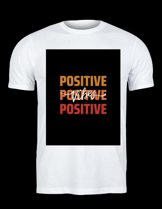 Trillingo Unisex Positive Vibes Printed T-Shirt (Various Sizes + Colours) - Trillingo Express Online Marketplace