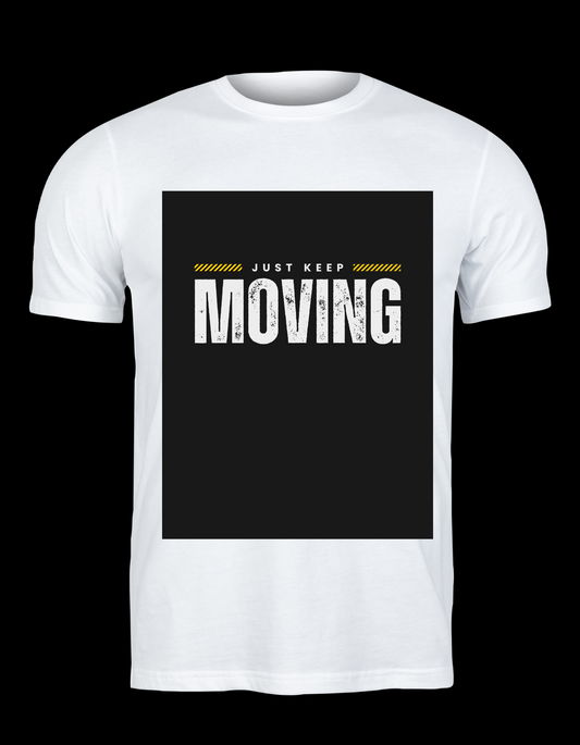 Trillingo Unisex Just Keep Moving Printed T-Shirt (Various Sizes + Colours) - Trillingo Express Online Marketplace