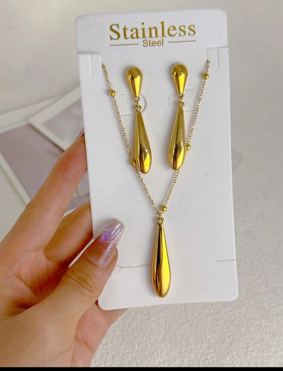 Metal Wind Necklace Set 3 Gold - Trillingo Express Online Marketplace