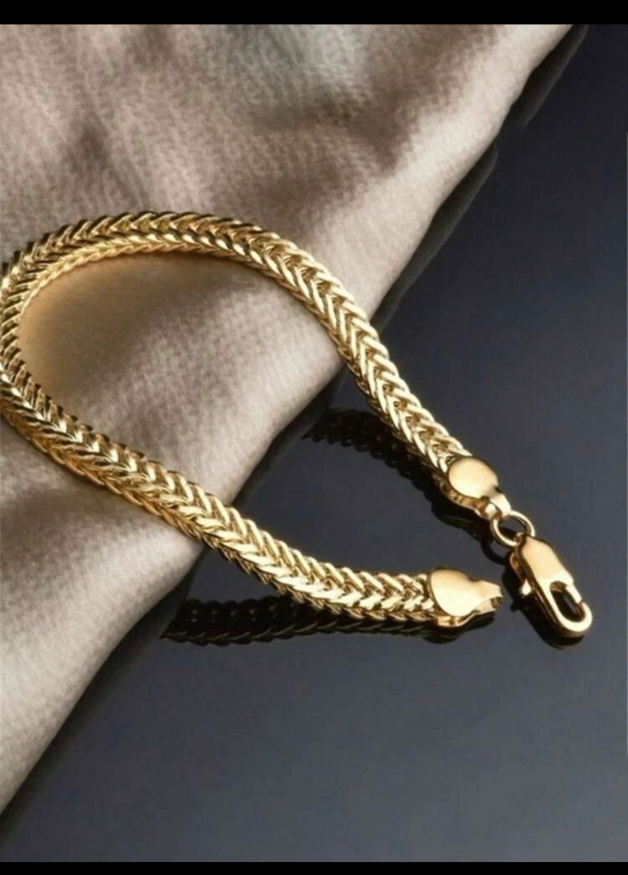 Zuri Men's Chunky Link Stainless Steel Gold Chain Bracelet Z106 - Trillingo Express Online Marketplace