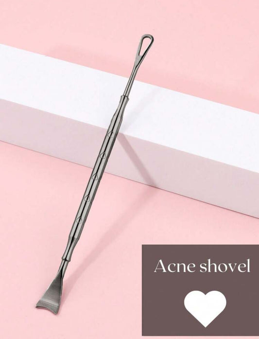 Acne Shovel Blackhead Remover 1pc Stainless Steel Dual-Ended Loop Extractor For Acne Removal, Pimple Comedone Extractor, Whitehead Blackhead Blemish Removal. - Trillingo Express Online Marketplace