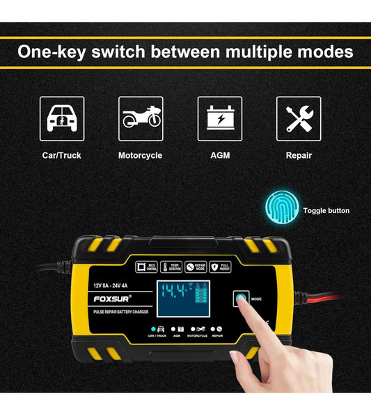 Car Battery Charger 12V 8A 24V - Trillingo Express Online Marketplace