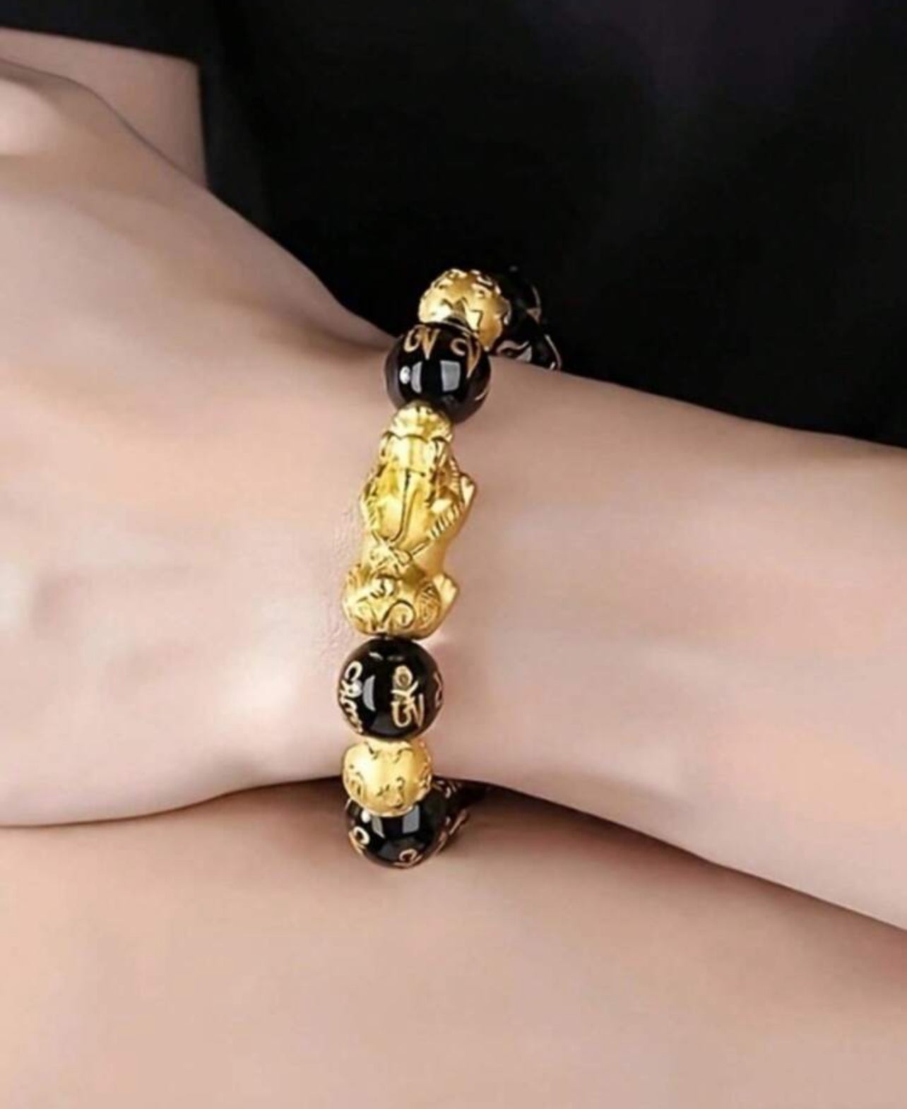 Zuri Z1012 Exquisite Obsidian Stone Beads Pixiu Charm Bracelet - Attracts Wealth And Good fortune. - Trillingo Express Online Marketplace