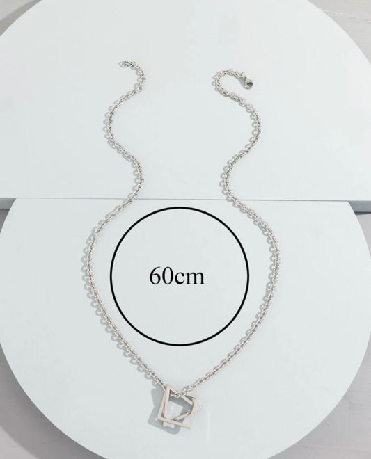 Zuri Men stainless steel Geometric Charm Necklace Stainless Steel for Stylish Look Z126 - Trillingo Express Online Marketplace