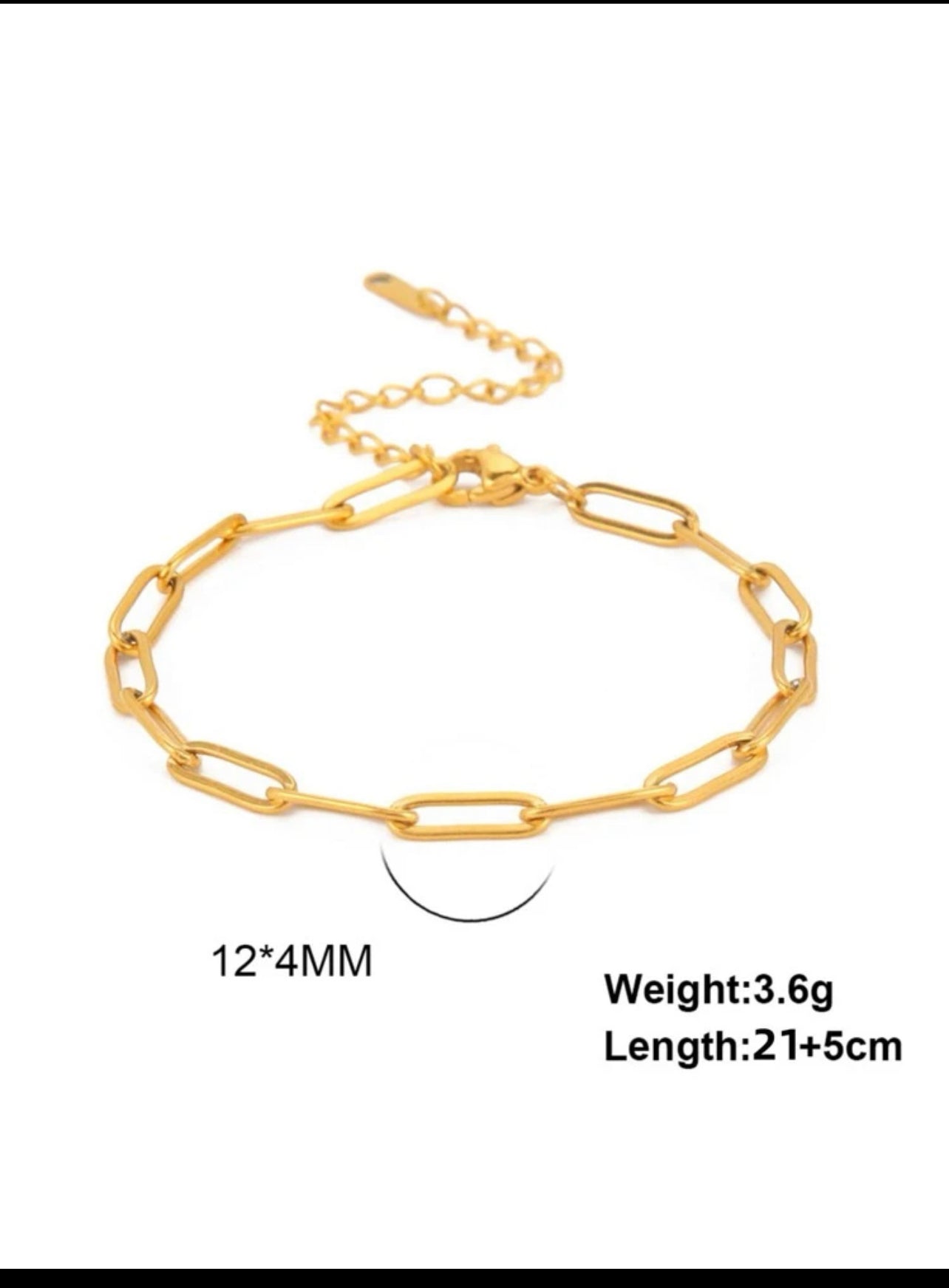 Zuri chain Women's Anklet Stainless Steel 18K Gold-Plated 20 cm / 25 cm to 30 cm Z113 - Trillingo Express Online Marketplace