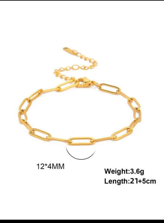 Zuri chain Women's Anklet Stainless Steel 18K Gold-Plated 20 cm / 25 cm to 30 cm Z113 - Trillingo Express Online Marketplace