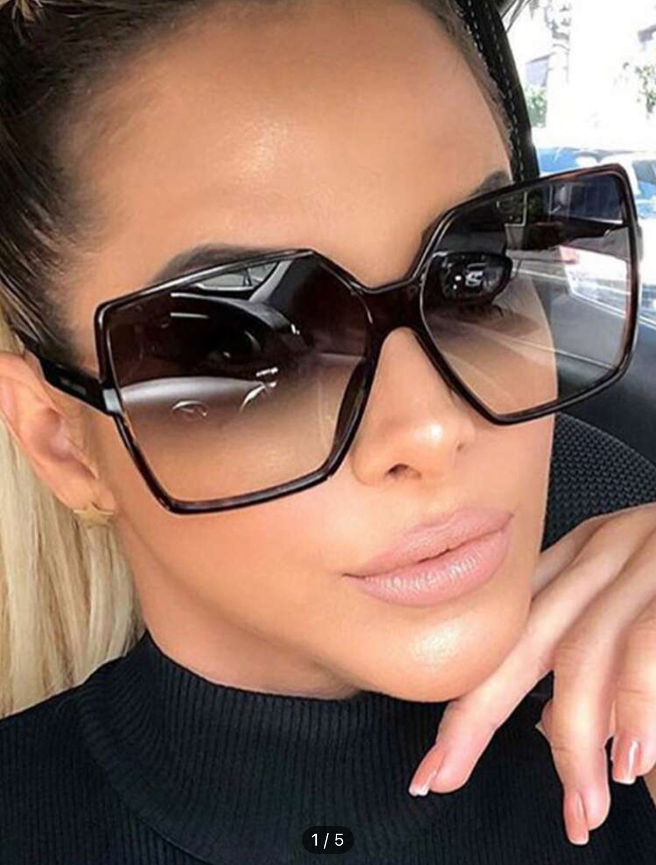 Solban Black frame Oversized Personality Y2k Fashion Glasses For Women, Suitable For Taking Photos, Driving, And Beach Shades Beach Accessories - Trillingo Express Online Marketplace