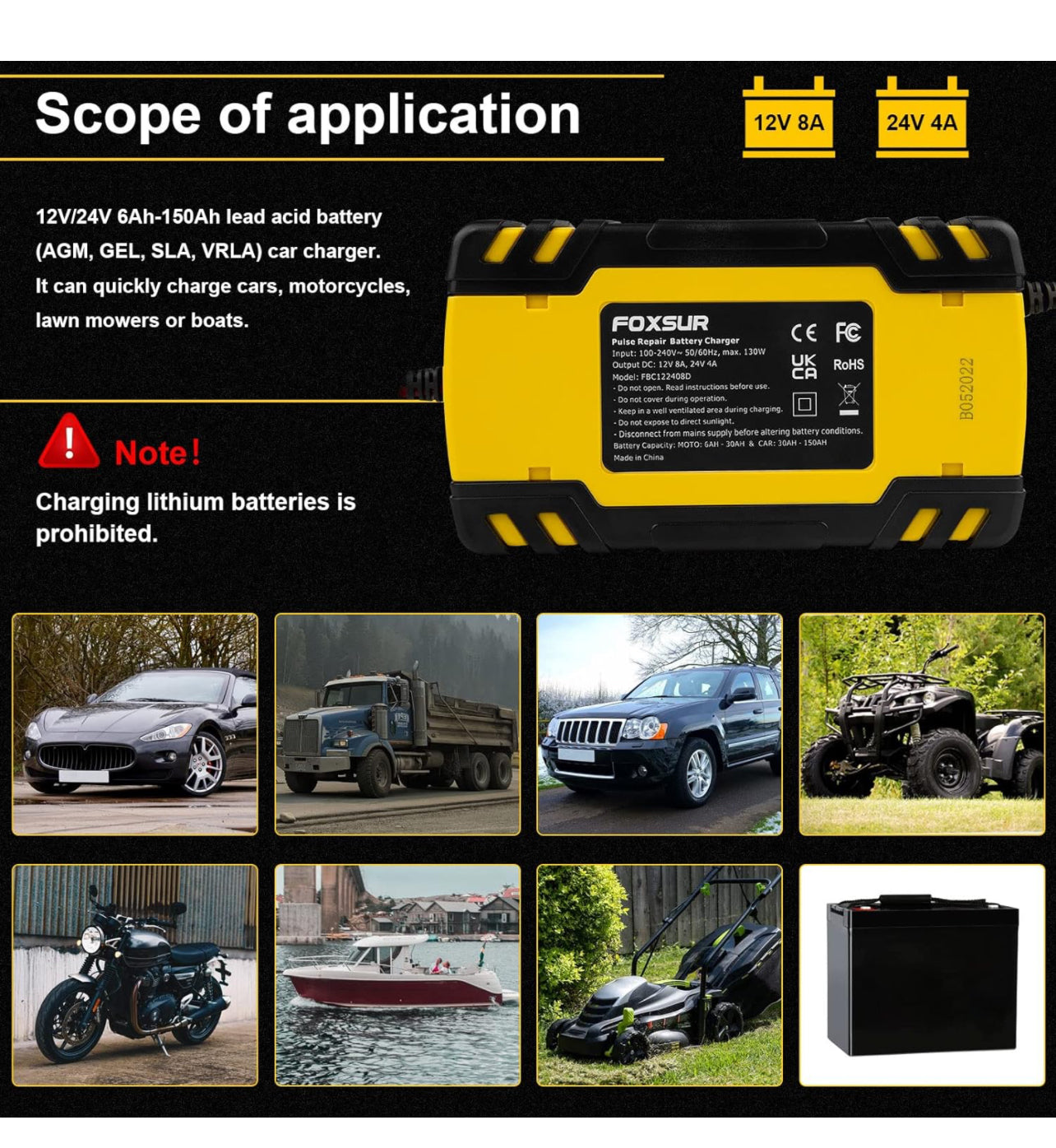 Car Battery Charger 12V 8A 24V - Trillingo Express Online Marketplace