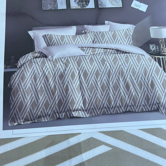 Brown With White Stripes Bed Sheet - Trillingo Express Online Marketplace