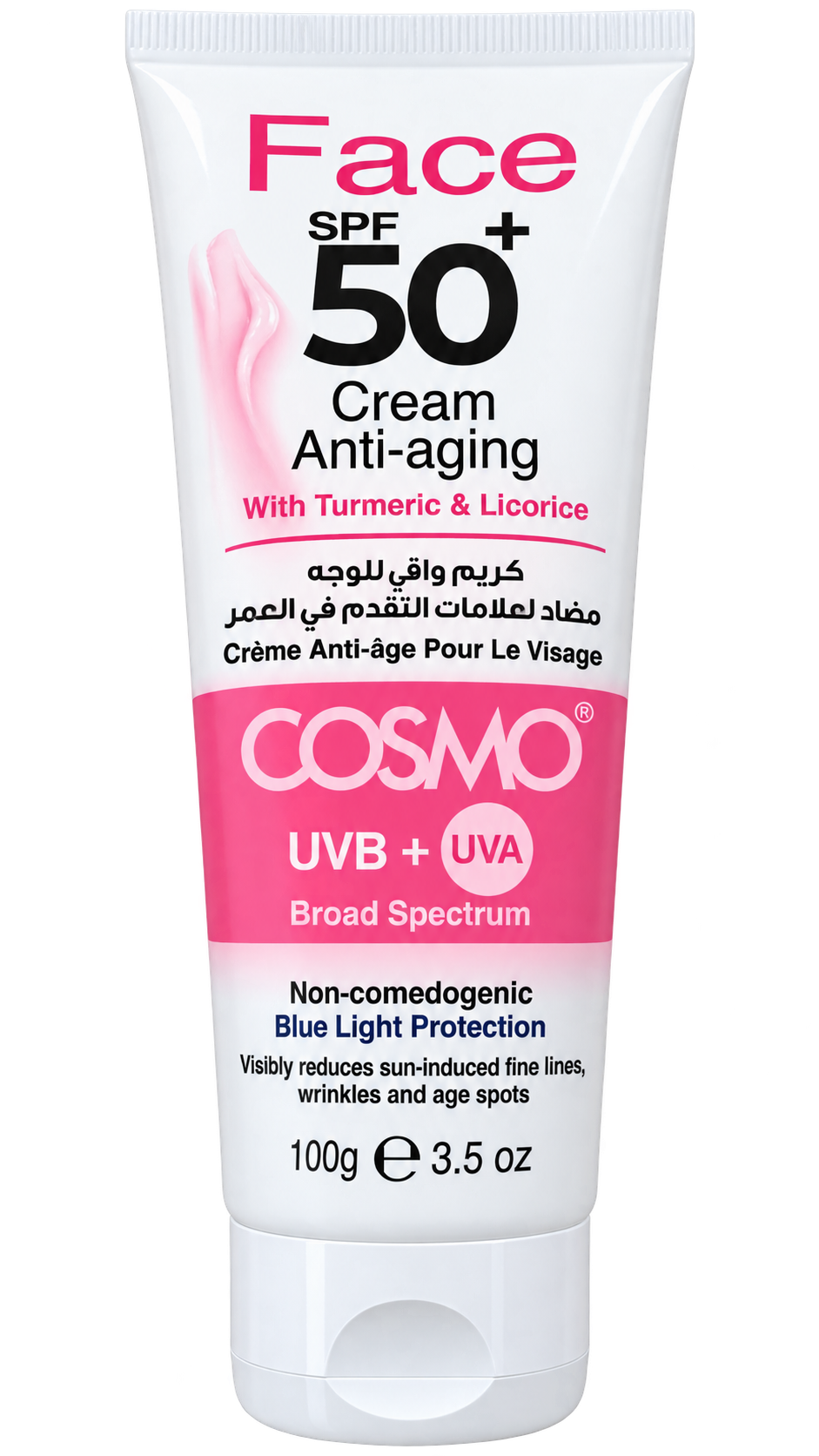 Cosmo Face SPF 50+ UVB UVA Anti-Aging Cream 100ml