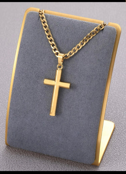 Zuri Popular Men Cross Charm Necklace Stainless Steel, very Stylish Look Z120 - Trillingo Express Online Marketplace