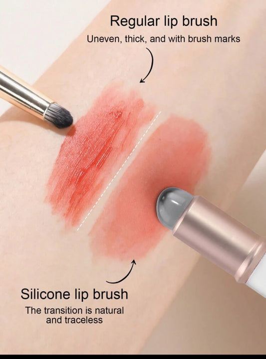 New Silicone Lip Brush, Mini Lipstick Brush, Easy To Carry For Travel, Professional Makeup Brush. - Trillingo Express Online Marketplace