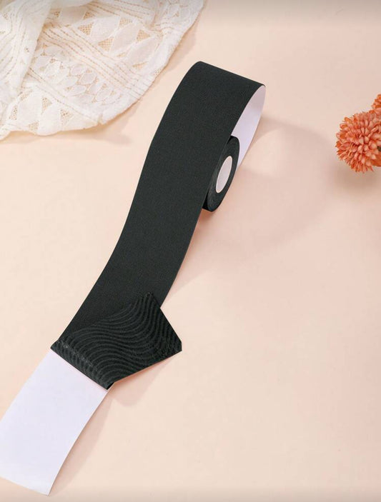 Black Elastic Boob Tape – Fit All Sizes (3m Roll)