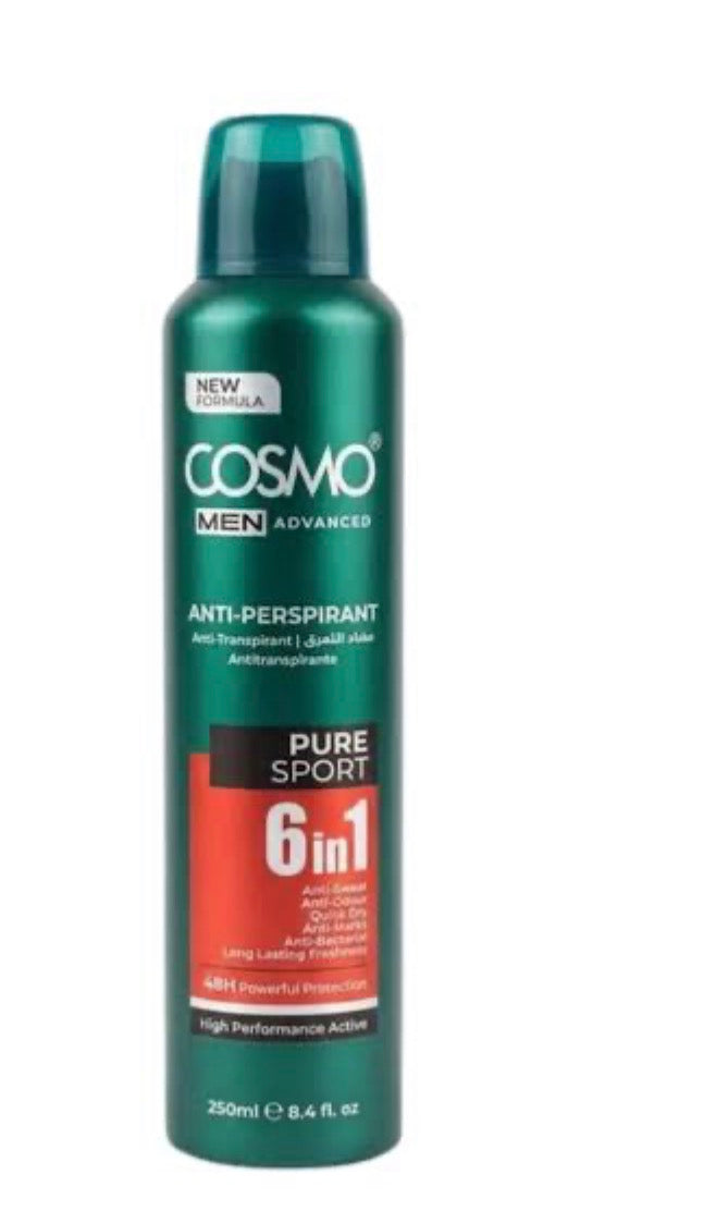 Cosmo Men Advanced Pure Sport Anti Perspirant Deodorant 250ml