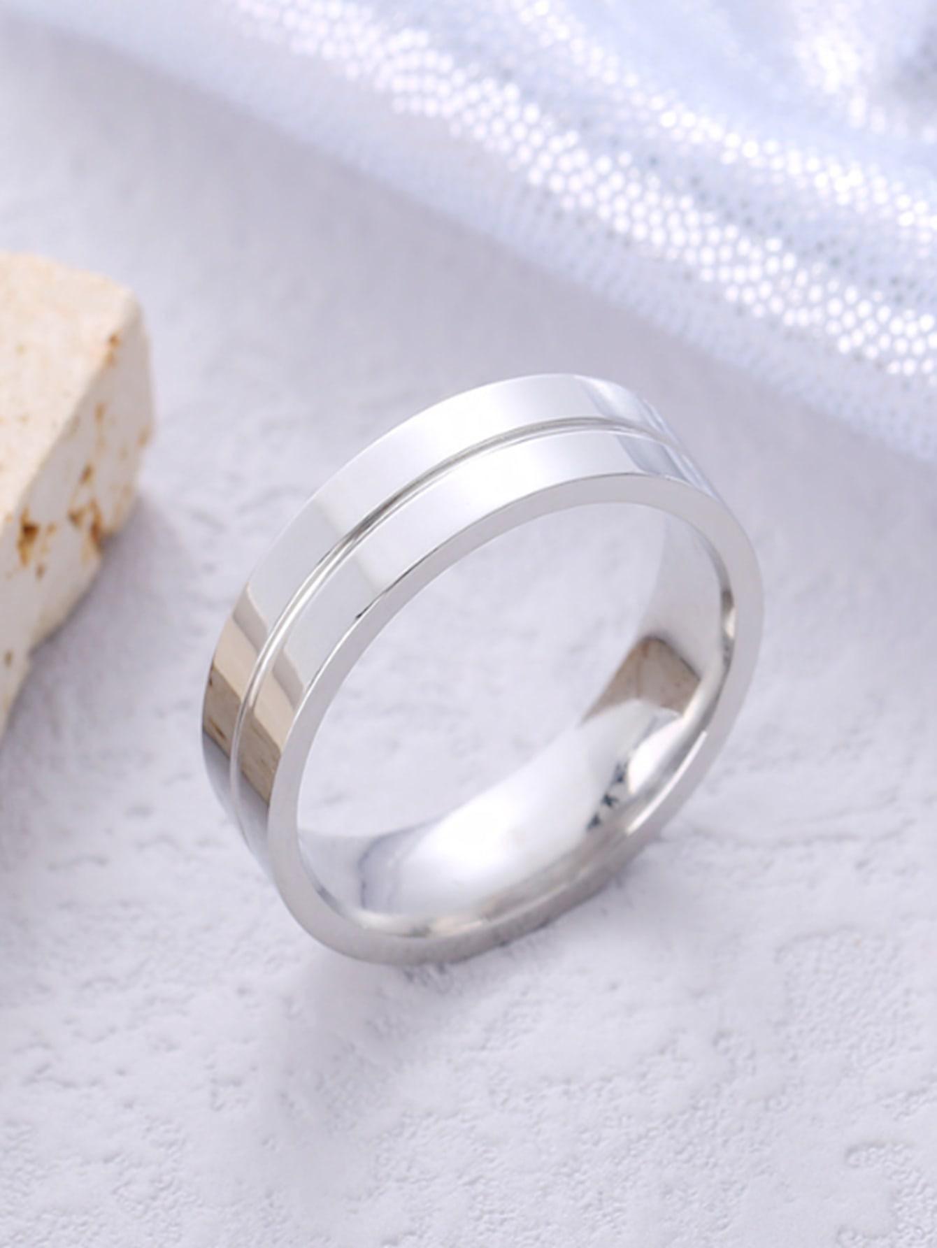 MENS WEDDING BAND STAINLESS STEEL SILVER RING - Trillingo Express Online Marketplace