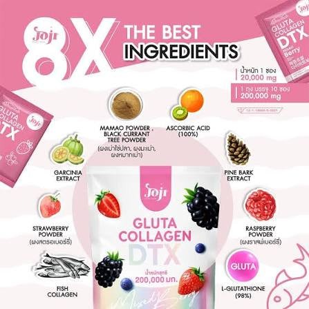 Joji Gluta Collagen DTX Plus Mixed Berry x 10 Sachet