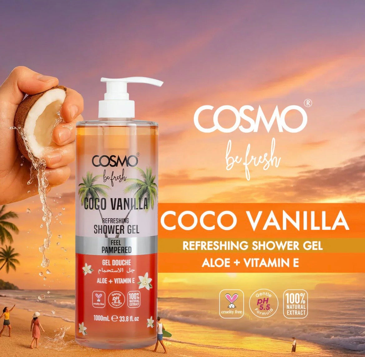 Cosmo Coco Vanilla Refreshing Shower Gel 1000ml