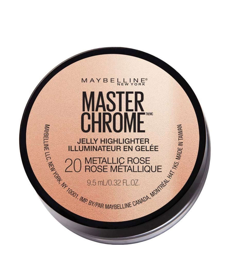 Maybelline Face Studio Chrome Jelly Highlighter – 20 Metallic Rose (9.5ml)