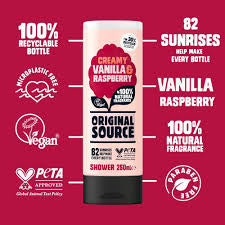 Original Source Shower Gel Vanilla & Raspberry 250ml