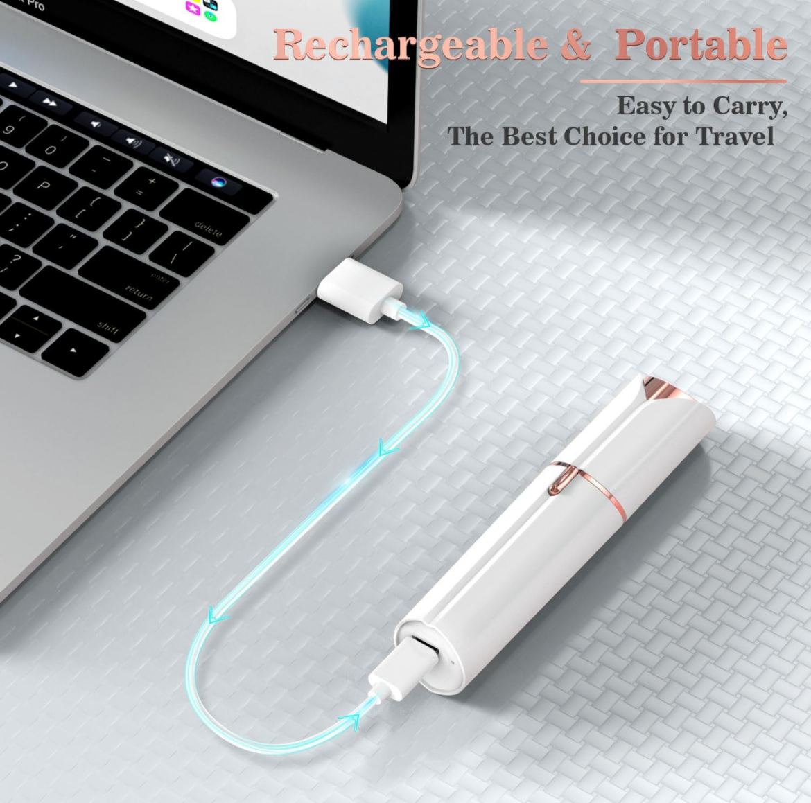 Facial Hair Remover For Women Rechargeable Hair Trimmer Rose Gold - Trillingo Express Online Marketplace