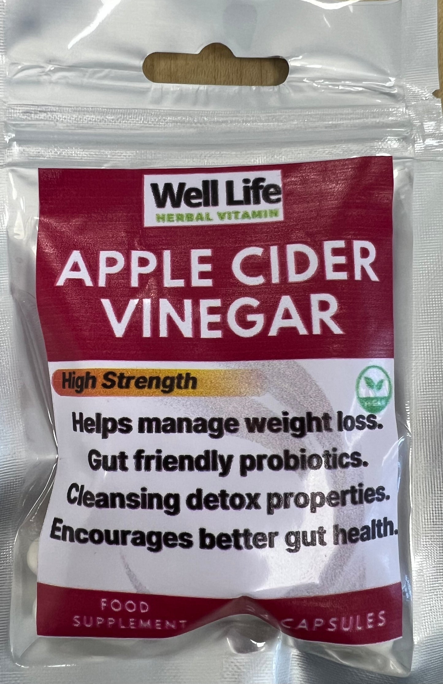 Well Life Apple Cider Vinegar Vitamins 24 Capsules High Strength - Trillingo Express Online Marketplace