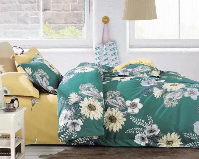 Green Floral Bed Sheet - Trillingo Express Online Marketplace