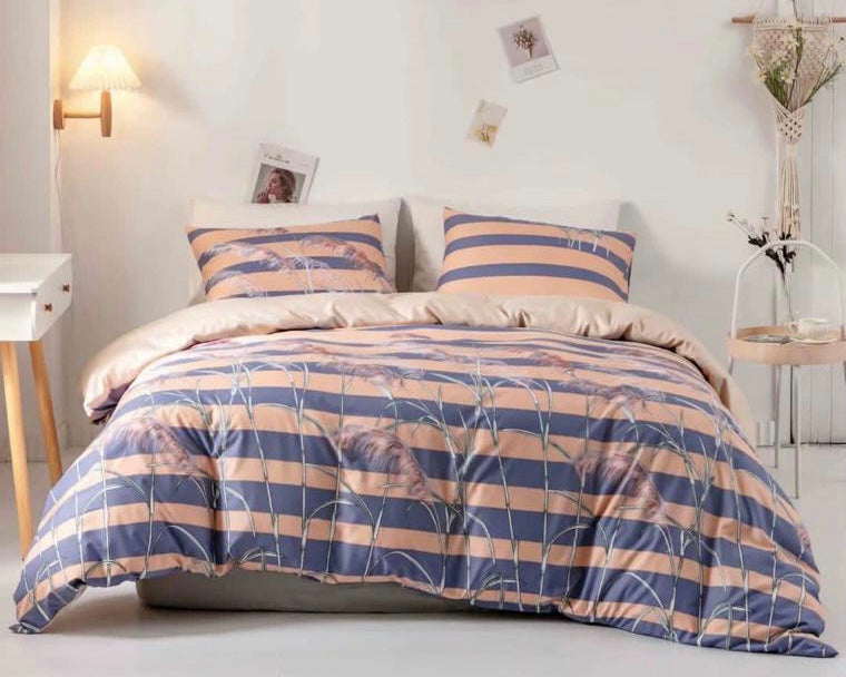 Peach & Mauve Floral Complete Bed Sheets Set - Trillingo Express Online Marketplace