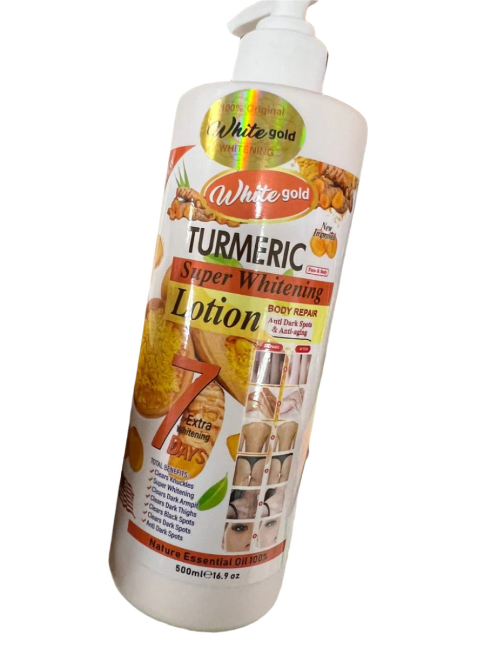 White Gold Turmeric Lotion USA 500ml 16.90Z - Trillingo Express Online Marketplace