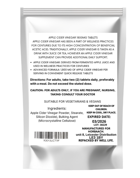 Well Life Apple Cider Vinegar 24 Tablets High Strength Vitamins - Trillingo Express Online Marketplace