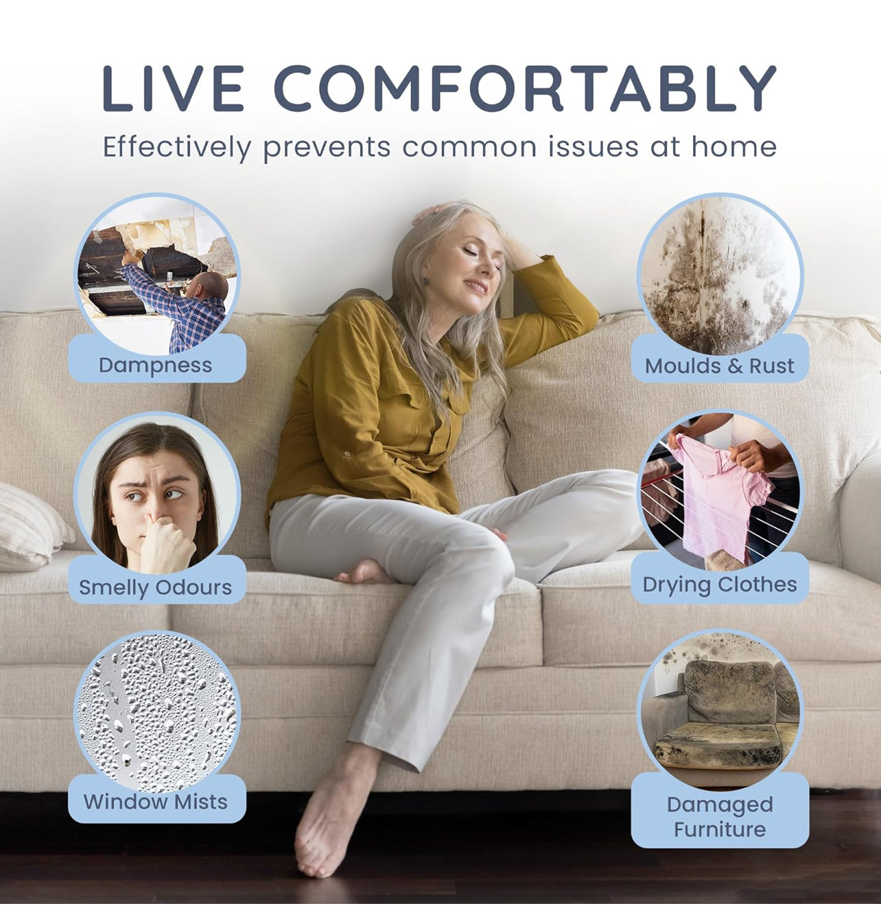 CUQOO   Interior Dehumidifier Helps Prevent Damp