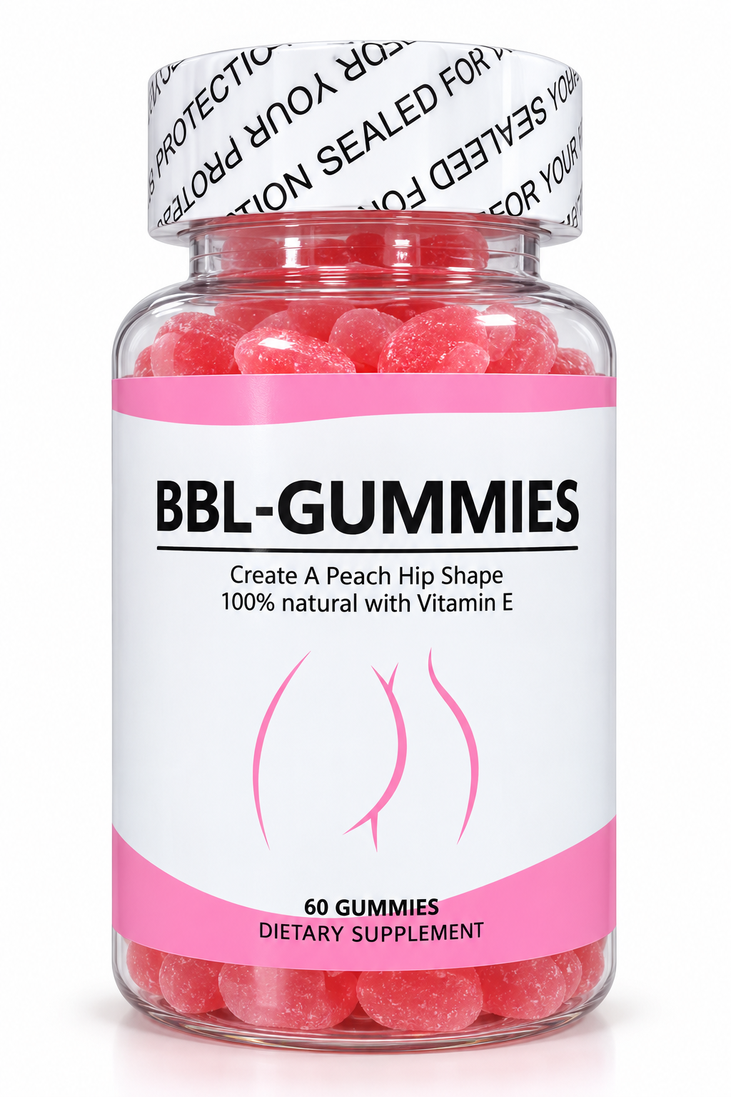 BBL Gummies Create a Peach Hip Shape 60 Gummies