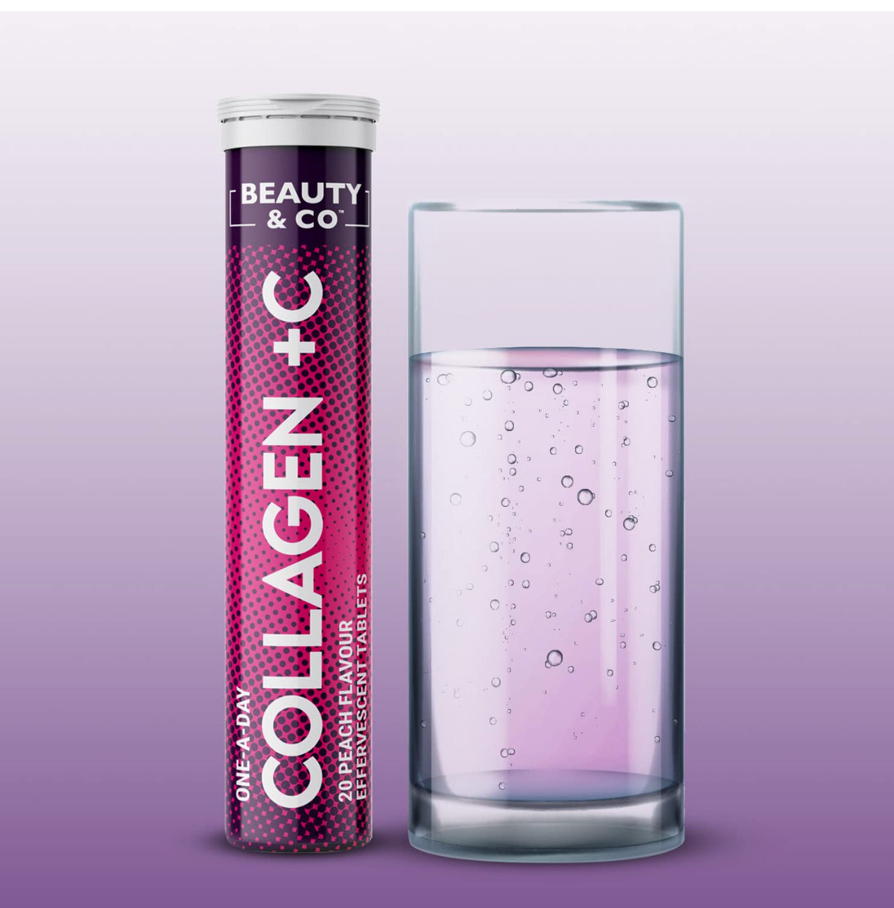 Beauty & Co Marine Collagen & Vitamin C Supplement 500mg Per Tablet 20 Tablets