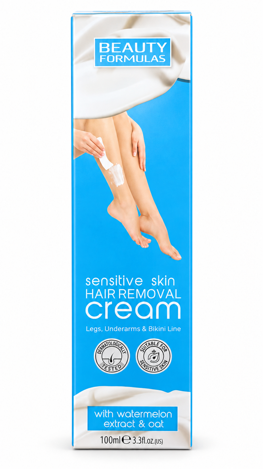 Beauty Formulas Watermelon Extract & Oat Sensitive Hair Removal Cream 100ml