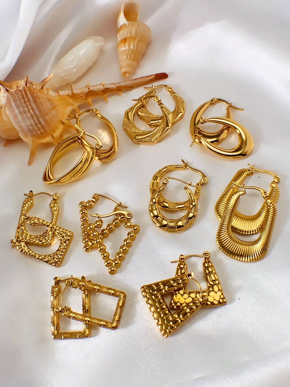 Bamboo Earring Gold Mix Designs Mix Fashion st