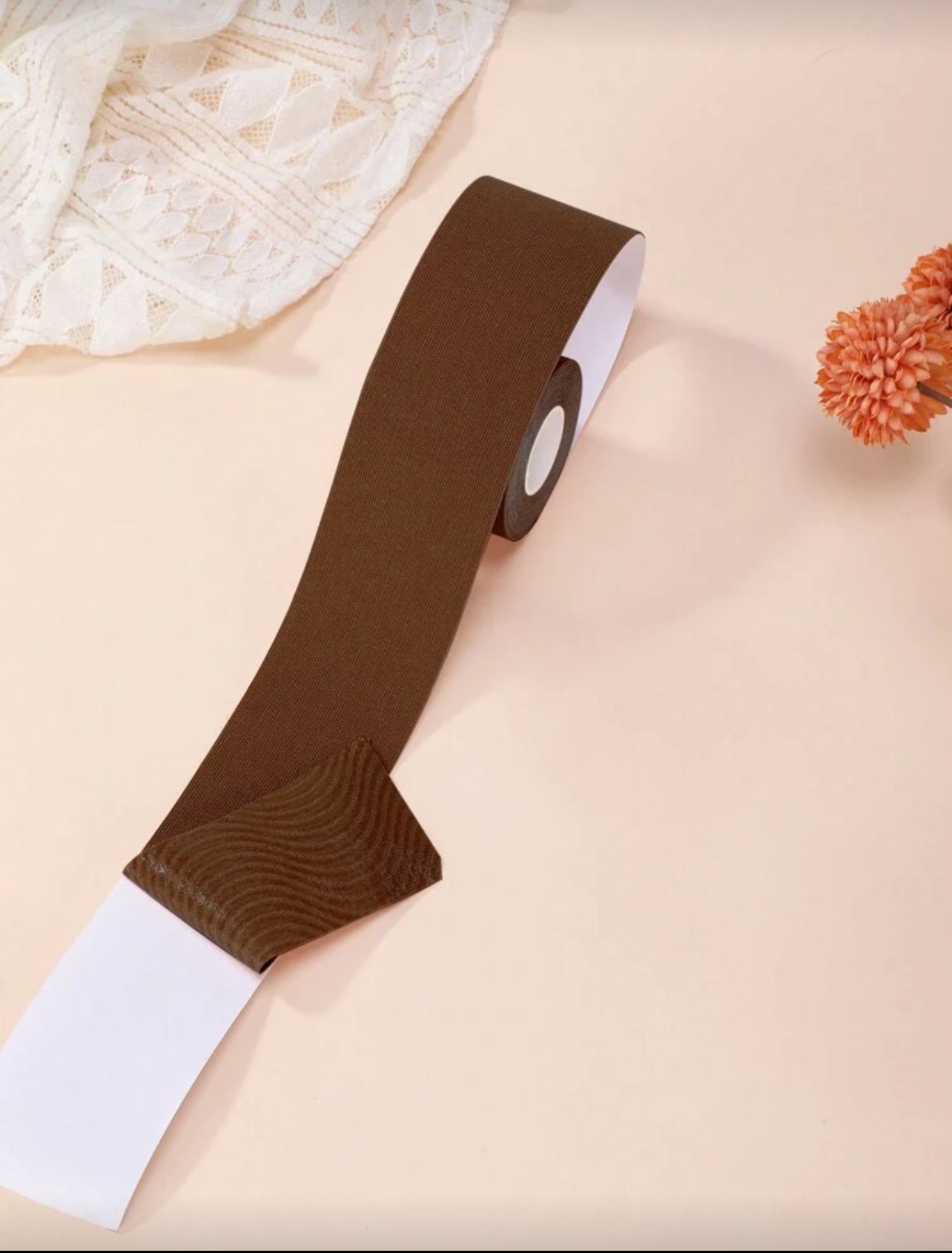 Brown Elastic Boob Tape – Fit All Sizes (3m Roll)