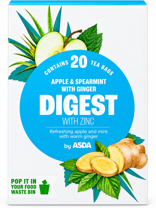 ASDA Digest Apple & Spearmint Herbal Tea x 20 Bags