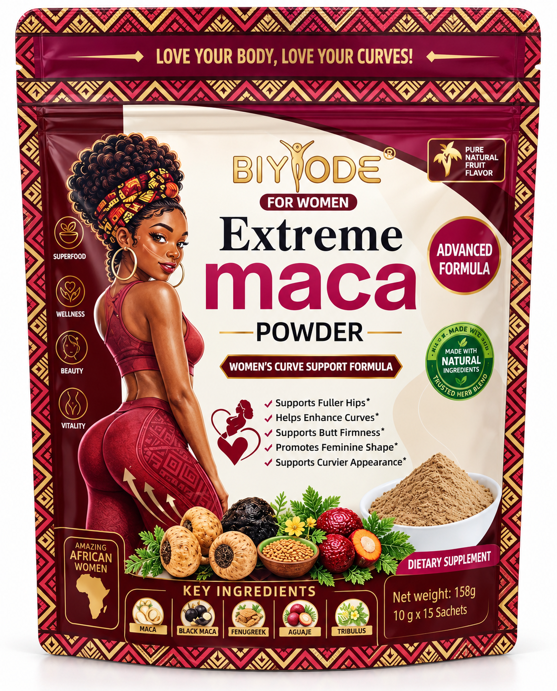 Biyode For Women Extreme Maca Powder Curve Support Formuia
