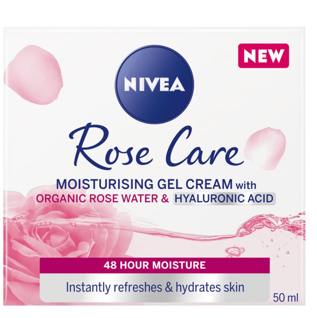 Nivea Rose Care Moisturising Gel Cream Hyaluronic Acid 50ml
