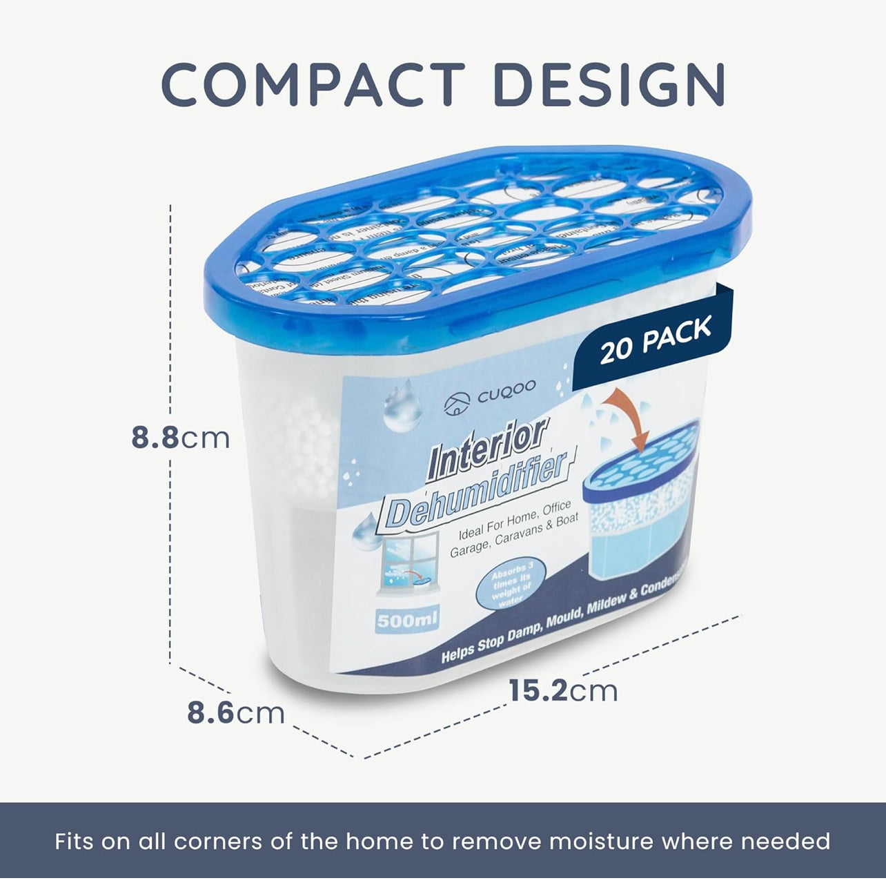 CUQOO   Interior Dehumidifier Helps Prevent Damp