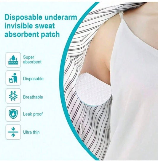 Armpit Pads Disposable Underarm Invisible Sweat Patch 10pcs