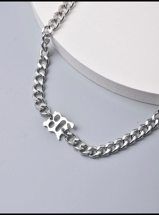 Stainless Steel Mens Letter Tag Necklaces Z101 - Trillingo Express Online Marketplace