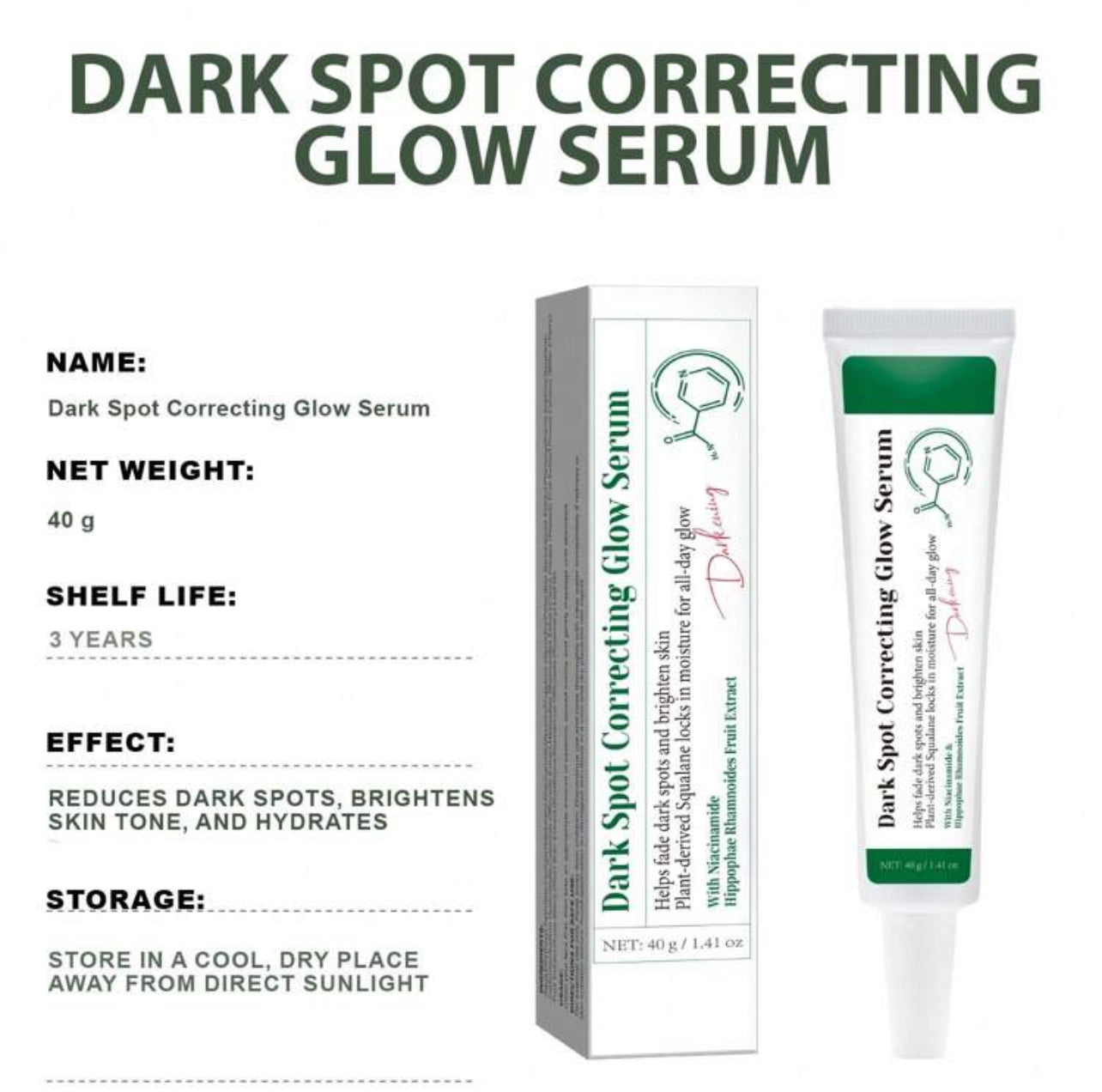 Dark Brightening Spots Corrector Face Serum. 40ml