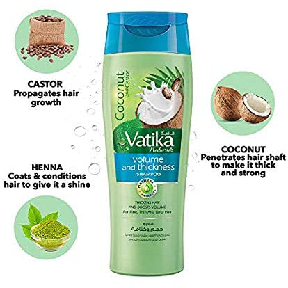 Vatika Coconut & Castor Volume & Thickness Shampoo 400ml - Trillingo Express Online Marketplace