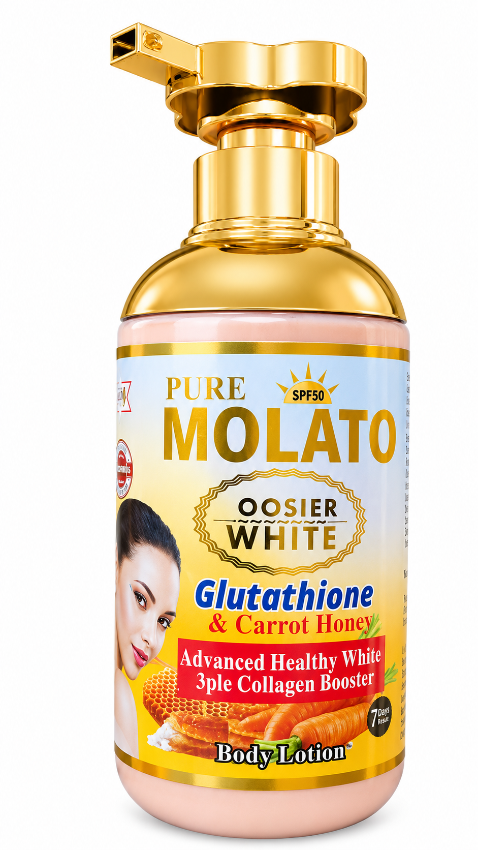 Pure Molato Oosier Gluta & Carrot Spf 50 Body Lotion