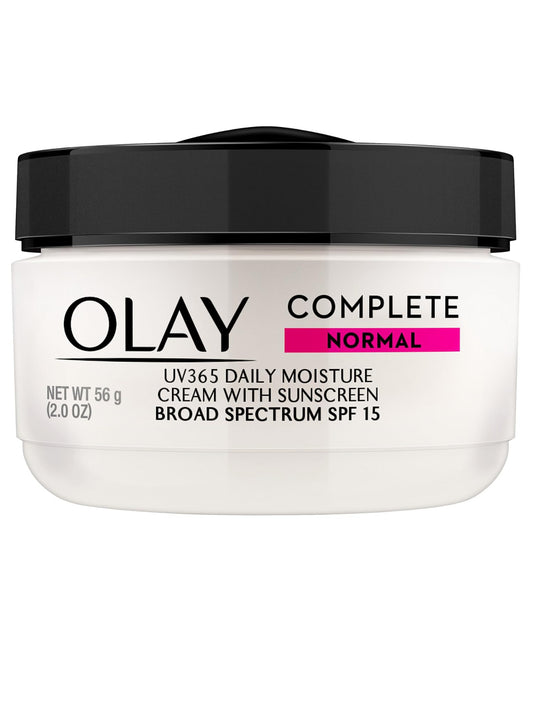 Olay Face Moisturizer Complete All Day UV Cream Sunscreen SPF 15 Normal Skin.