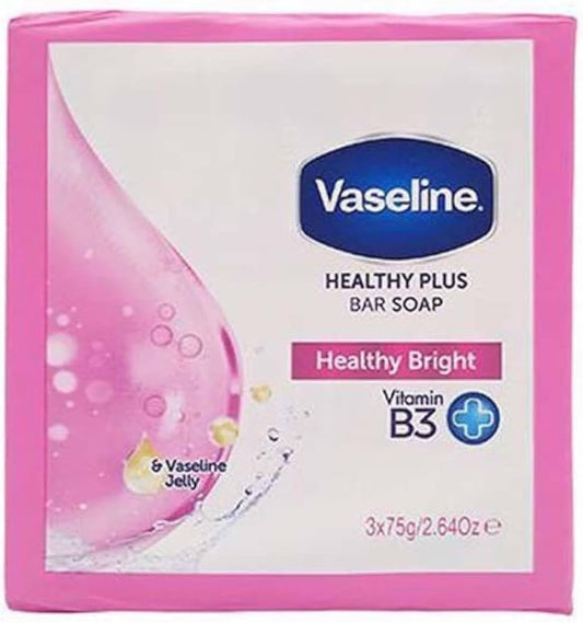 Vaseline Healthy Plus Bar Soap with Vitamin B3 - 3x75g - Trillingo Express Online Marketplace