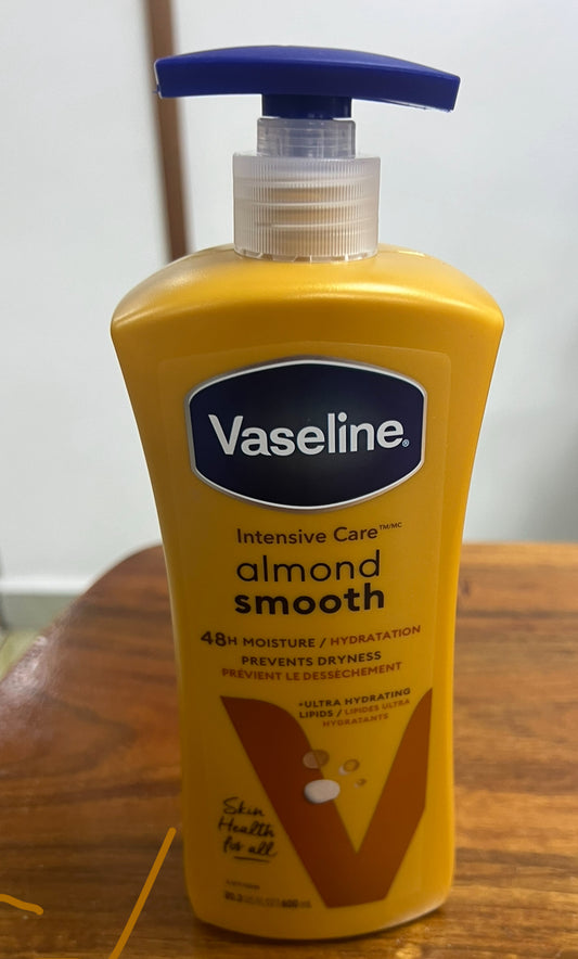 Vaseline Almond Smooth 48H Moisture, Prevents Dryness 600ml - Trillingo Express Online Marketplace