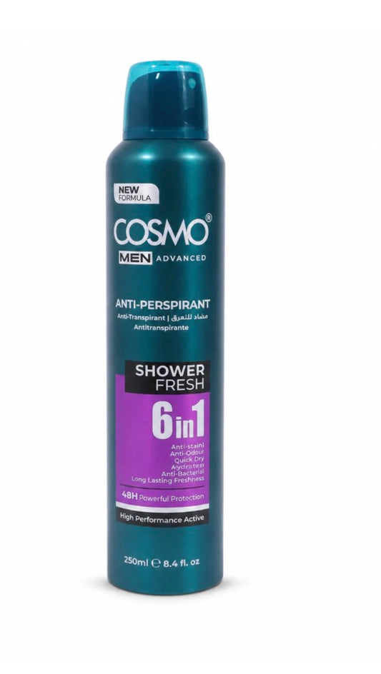 Cosmo Men Advanced Shower Fresh Anti Perspirant Deodorant 250ml