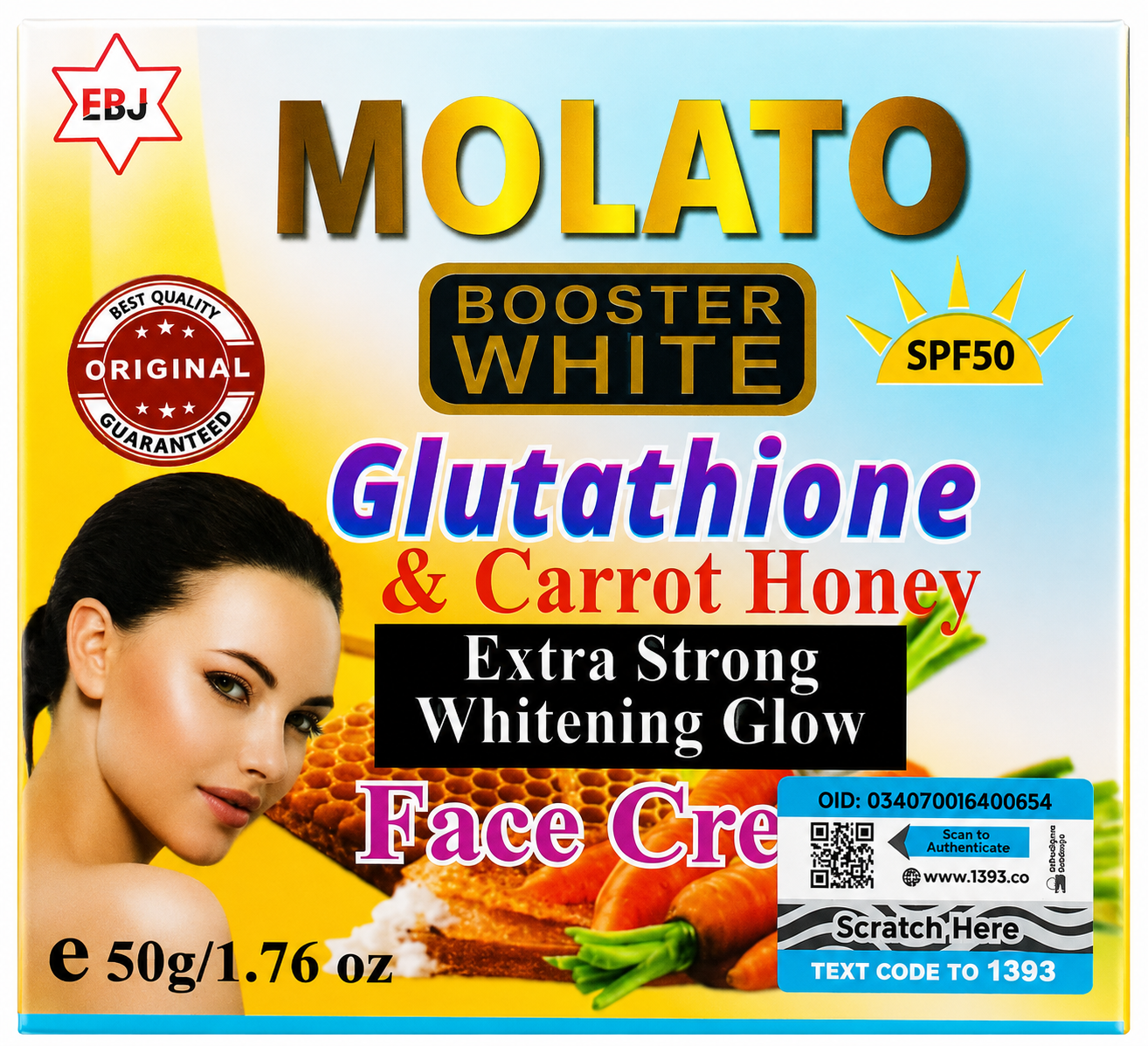 Pure Molato Gluta & Carrot Face Cream Spf 50