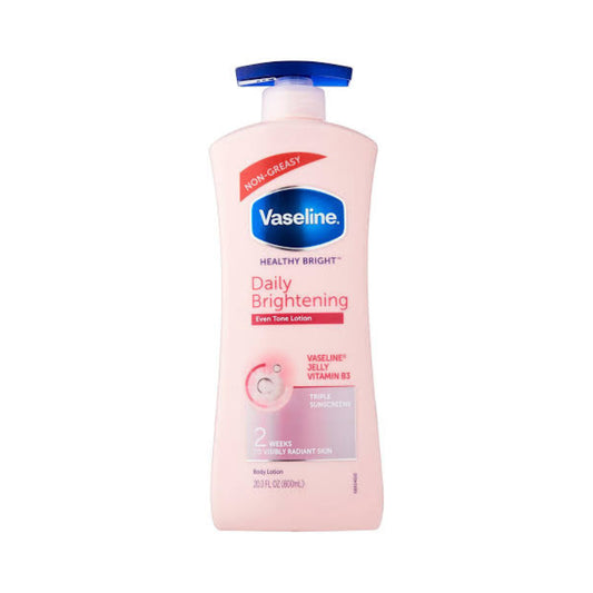 Vaseline Healthy Daily Brightening Even Tone Body Lotion Pink 600ML - Trillingo Express Online Marketplace